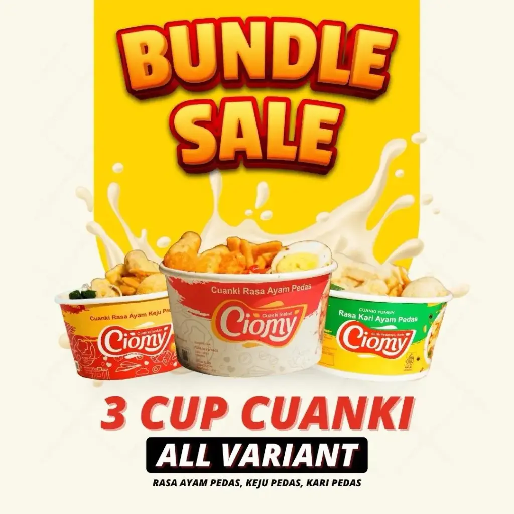 CIOMY - Paket Bundling 3 Cuanki Cheese Soto Kari dan Chicken Spicy